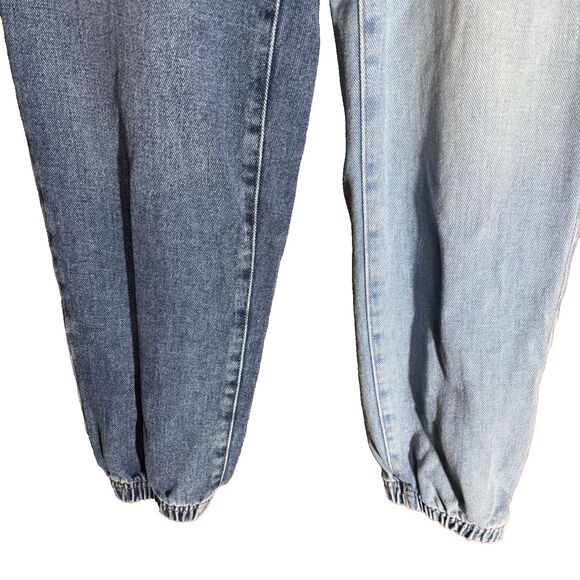 PacSun Women’s Denim Joggers Size 26 Two-Tone Light/Dark Wash - Picture 3 of 16
